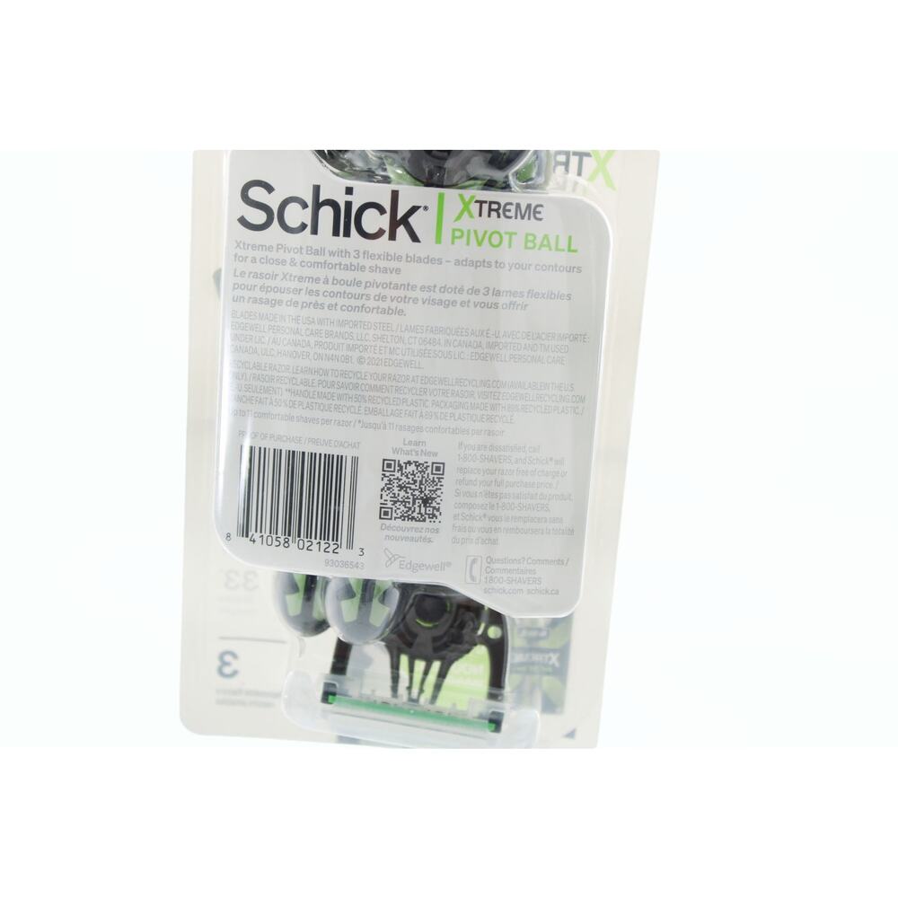 Men Razor Schick 3 Pack Xtreme Pivot Ball Disposable Razor 2 Pcs‎ - Picture 4 of 4